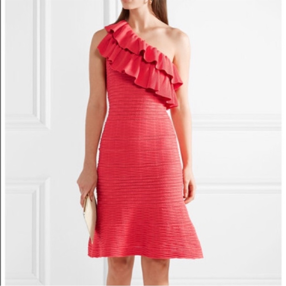 NWT Rebecca Vallance Chiara Knit One Shoulder Dress Calypso Size US 8